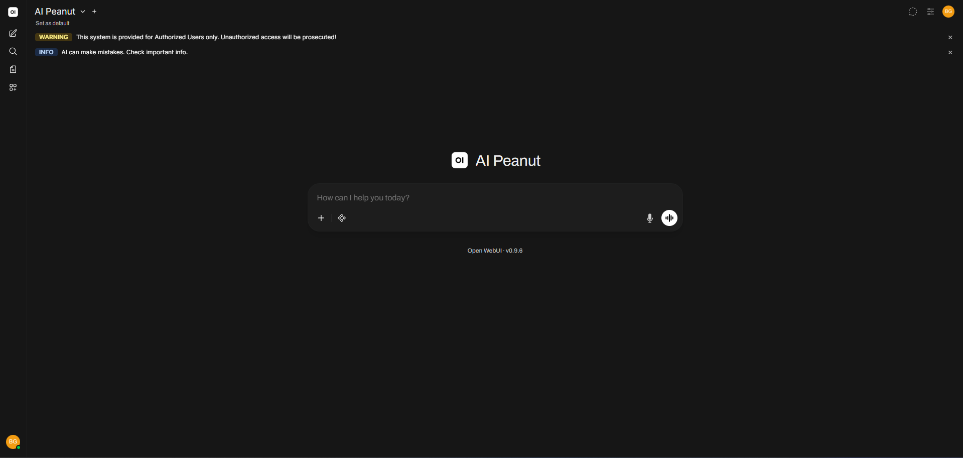 Open WebUI Interface